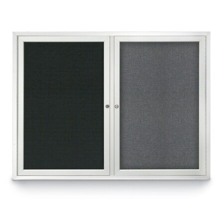 United Visual Products Corkboard, Amethyst /Bronze, 60" x 36" UV417I-BRONZE-AMETHY
